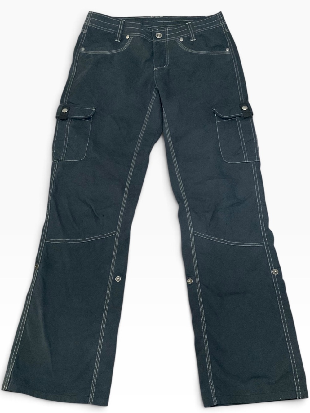 KUHL Women’s The Mountain Black Cargo Pants with Flap Pockets Size 8 EUC
